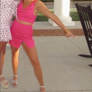 Hot Pink Two Piece Set